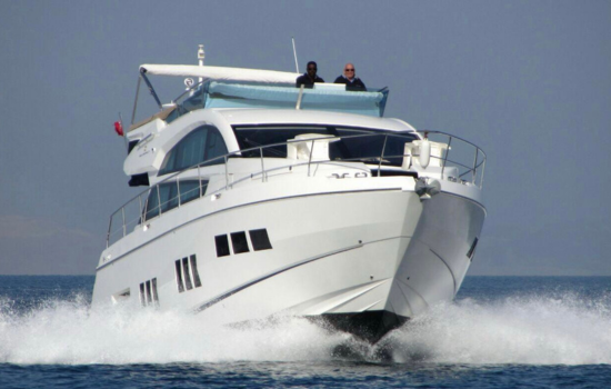 a fully crewed, luxury private yacht