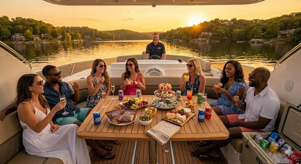 Best time of day for a private yacht cruise at Lake of the Ozarks LOTO