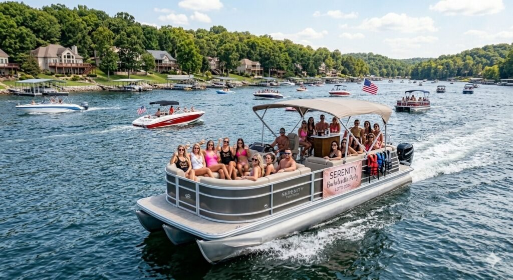 Large group yacht charter for 15 passengers at Lake of the Ozarks LOTO