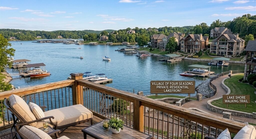 Waterfront view near Village of Four Seasons community at Lake of the Ozarks Missouri