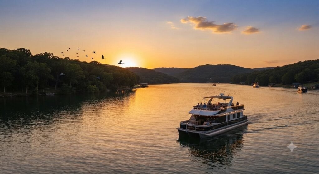 Niangua Arm evening sunset cruise Lake Ozark