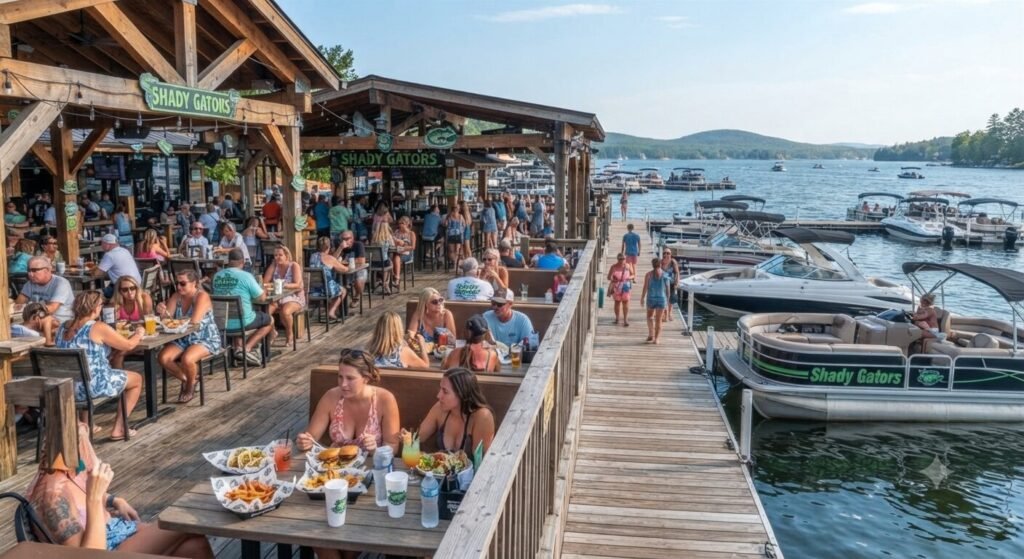 Shady Gators dockside dining bachelor party Lake Ozark