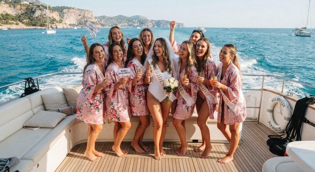 bachelorette party summer boat trip Lake of the Ozarks