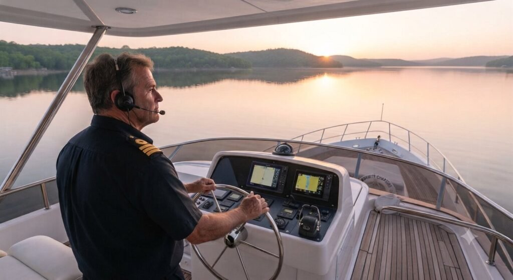 charter captain morning cruise Lake Ozark breakfast trip