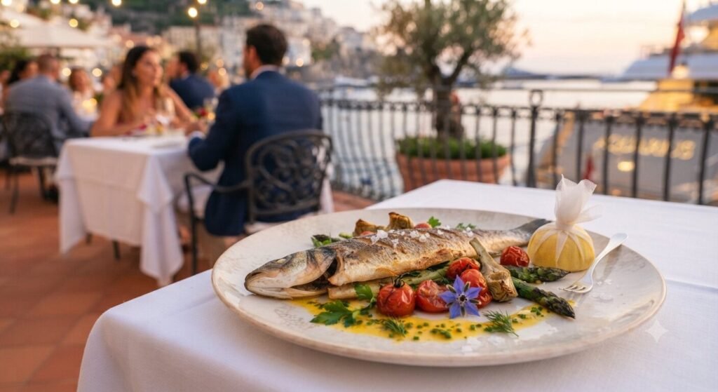 gourmet seafood dish upscale lakeside restaurant Lake Ozark