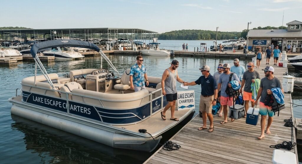 guys trip tritoon charter Lake of the Ozarks