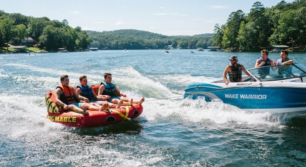 guys trip tubing Lake of the Ozarks