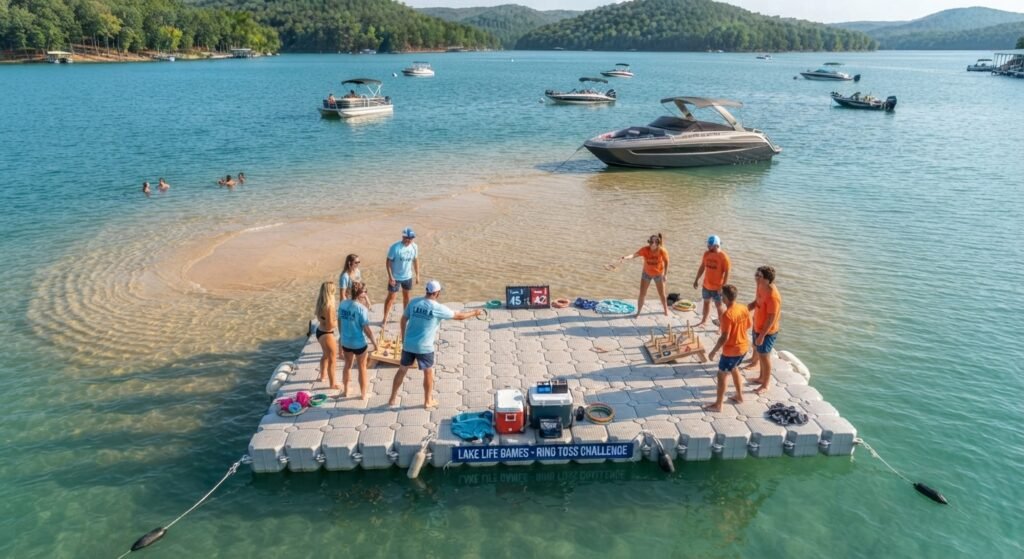 ring toss sandbar game bachelor party Lake Ozark