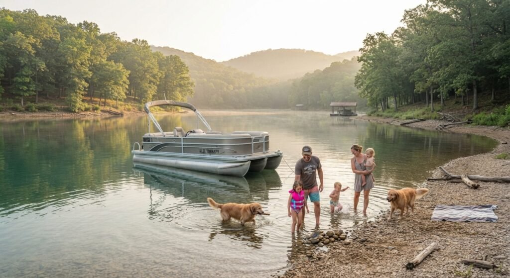 Quiet family sandbar cove Grand Glaize Arm